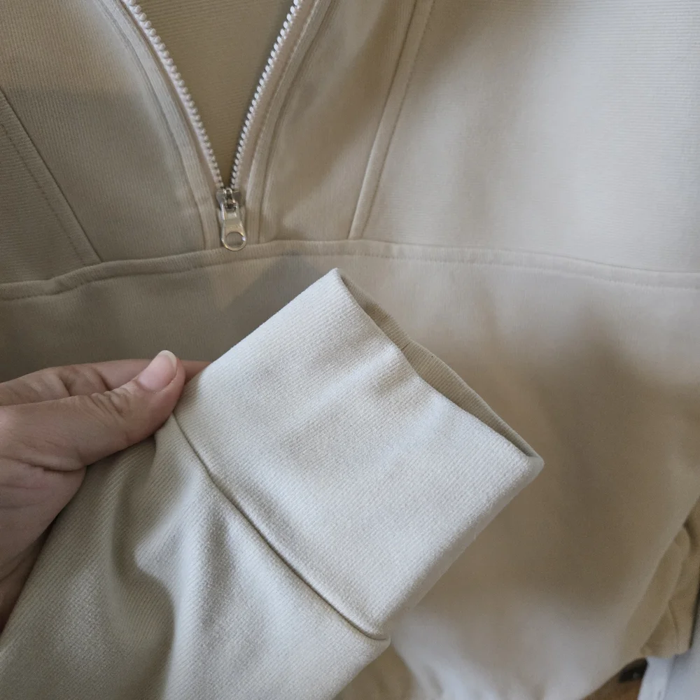 Varley Off-White Quarter-Zip Top - Picture 7 of 11